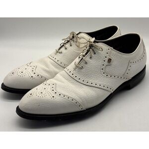 Vintage FootJoy Classics White Wingtip Golf Shoes Men's US 14AA - 51409